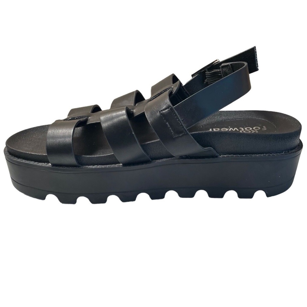 Koi Womens‎ Black Strappy Chunky Heel Sandals Size 9 - Picture 4 of 9